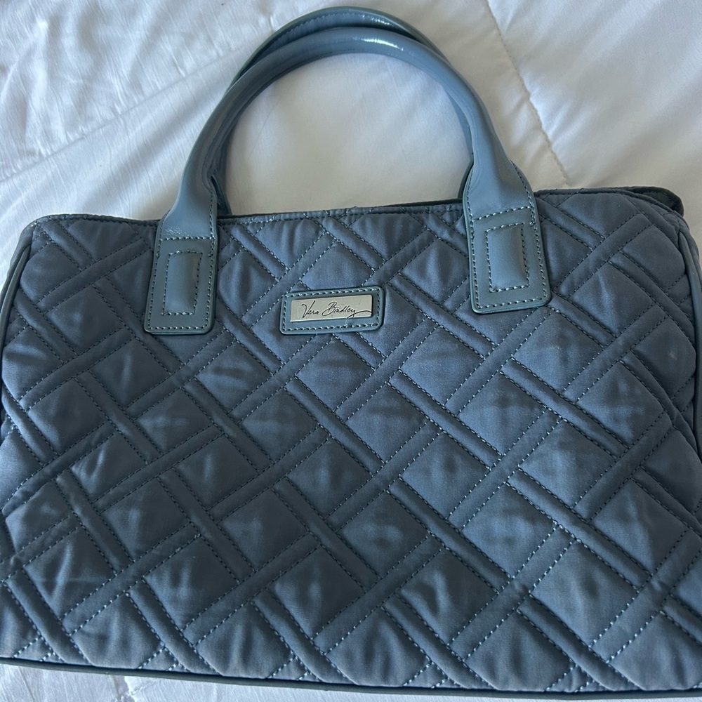 Vera Bradley Gray Quilted Satchel